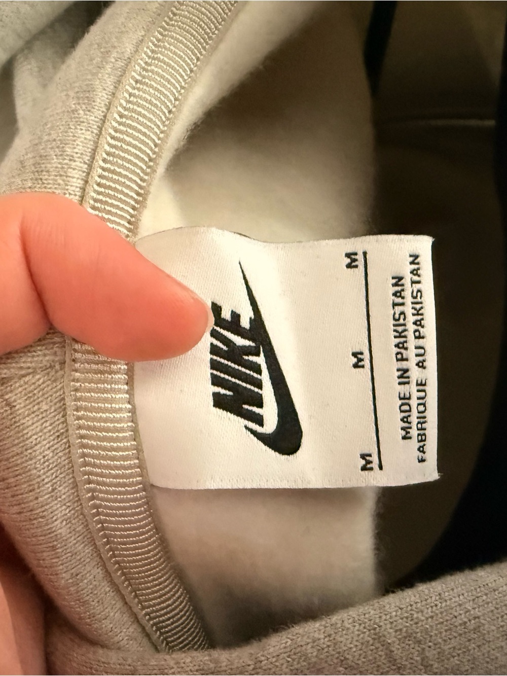 Stussy Nike Light Gray Full-Zip Hoodie with Logo Patch - Picture 4 of 9